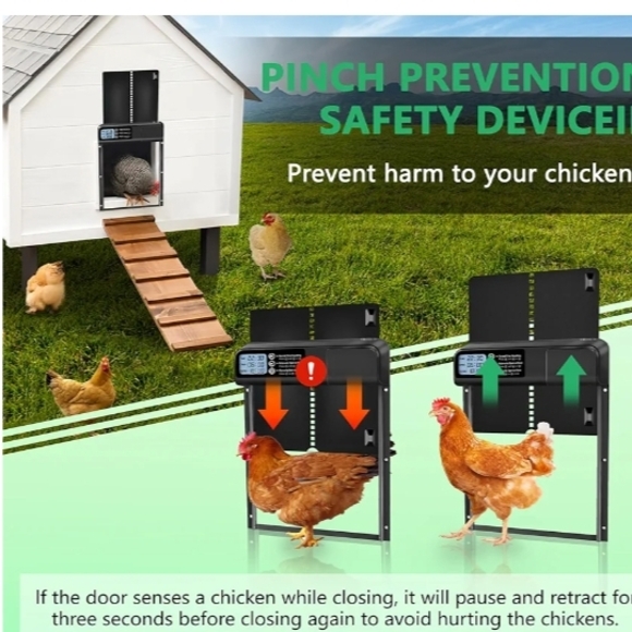 Automatic Chicken Coop Door - Timer & Manual missing 6 screws new - Picture 8 of 8